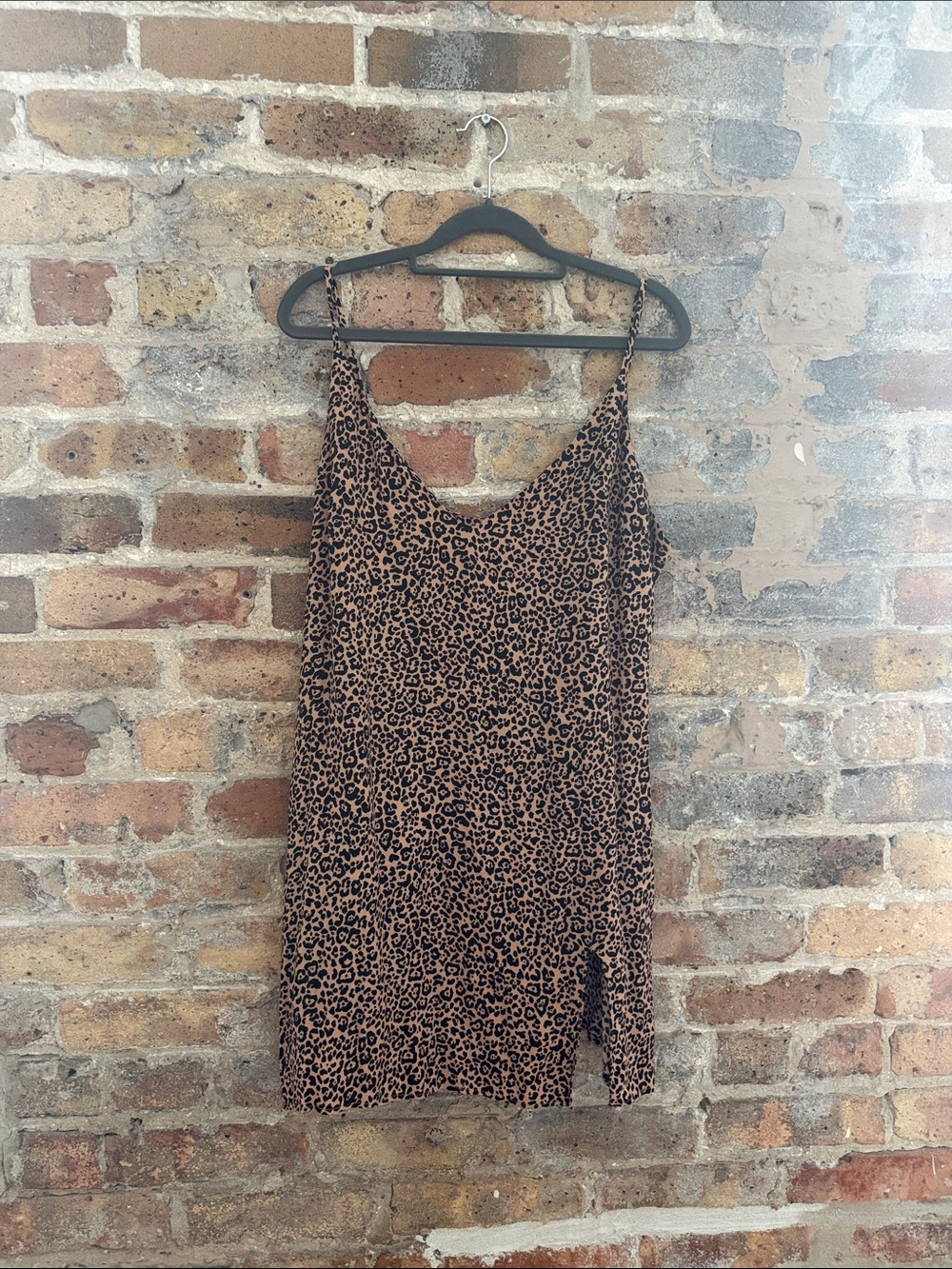 Reformation Leopard-Print Mini Dress in Brown and Black
